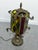 Brutalist Wrought Iron and Multicolored Glass Table Lamp in the style of Longobard, 1970 For Sale - Image 3 of 13
