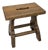 Small Rustic Wood Stool, 1965 For Sale