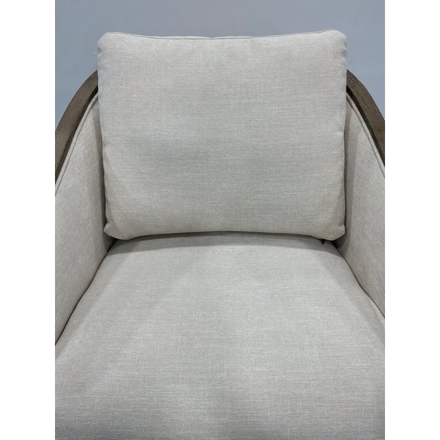 Modern Swivel Chair Micro Chenille Fabric For Sale In Atlanta - Image 6 of 7
