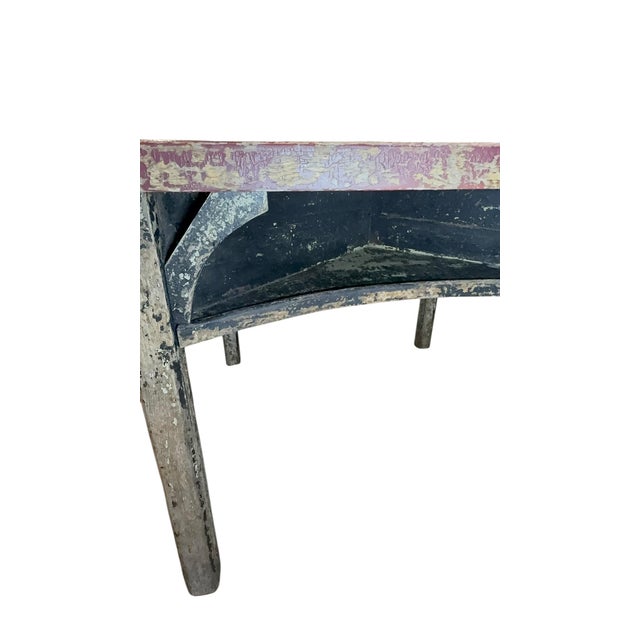 Early 20th Century Vintage Painted Tavern Americana Poker Card Game Table For Sale - Image 5 of 17