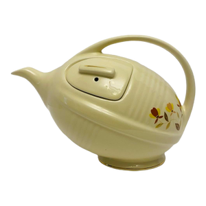Vintage 1995 Jewel Tea Autumn Leaf Football Teapot Hall China, Limited Edition