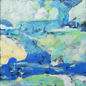 Andrew Francis "Weight Of Air I" Contemporary Encaustic Painting 2019