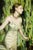 Realism Garden Wind by Nadezda | Oil on Panel Woman in a flowing dress against a green background. For Sale - Image 3 of 5