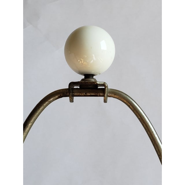 Mid Century Italian Ceramic Faux Bamboo & Lotus Flower Table Lamps-A Pair For Sale - Image 11 of 13