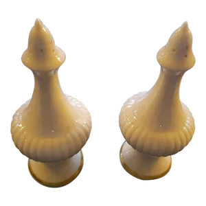Vintage Lenox Ivory Fine Porcelain Fluted Salt & Pepper Shakers, Made in Usa- a Pair