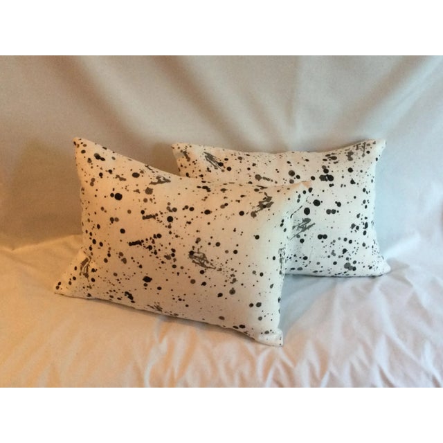 PETER FASANO ink splashed beautiful pillows will be perfect for any living space with gray & black