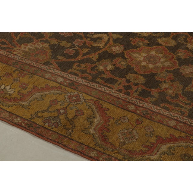 1920s Antique Persian Sultanabad Rug in Gold and Red Floral Pattern - By Rug & Kilim For Sale In New York - Image 6 of 7