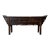 Vintage Chinese Black Lacquer Altar Console Table With Hand-Carved Apron For Sale