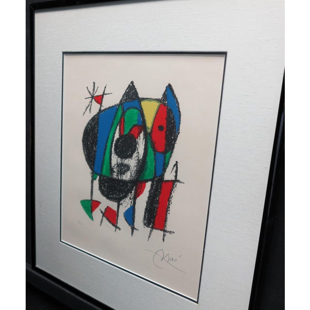 Vintage 1974 Joan Miro Original Lithograph Hand Signed Plate 6, Lithographs Volume II For Sale - Image 10 of 10