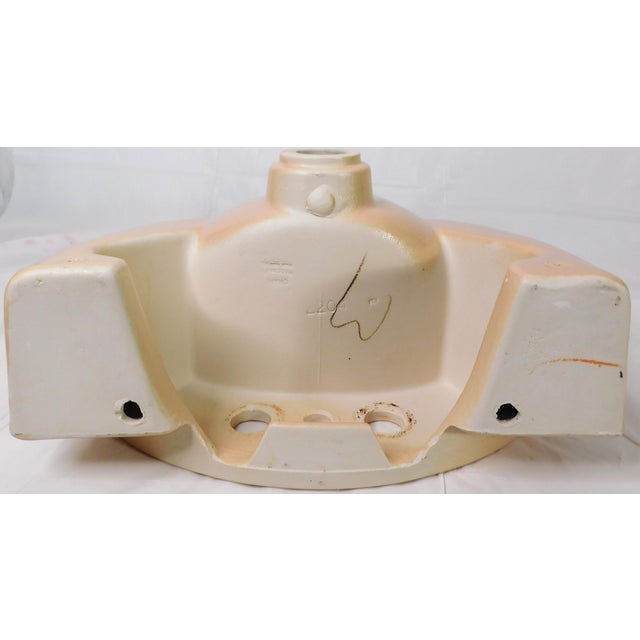 1970s Vintage Crane Vitreous China "Sun Tan" Drop-in Bathroom Sink For Sale - Image 12 of 15