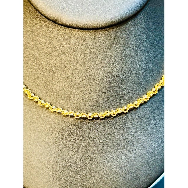 Vintage 14 Karat Yellow Gold 13 Gm, Twisted Chains With Balls in Between For Sale - Image 14 of 14