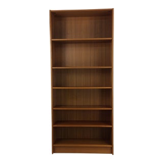 Danish Modern Tall Teak Bookcase With Adjustable Shelves For Sale