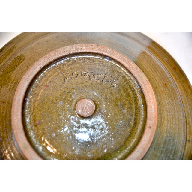 Mid-Century Modern Eric Norstad Studio Art Large Platter 15"d For Sale - Image 3 of 3