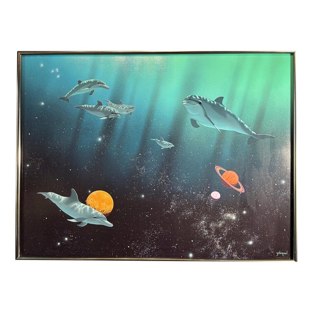 William Schimmel Jr. "Passage of the Dolphin" Original Oil Painting, Signed 1987, 30x40 For Sale