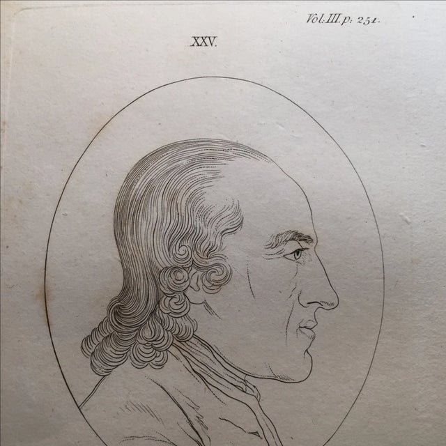 American Man in Profile Antique Physiognomy Art Print, 1804 For Sale - Image 3 of 3
