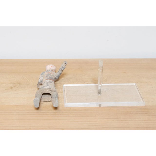 Antique Warrior Painted Pottery Figure For Sale In Los Angeles - Image 6 of 7