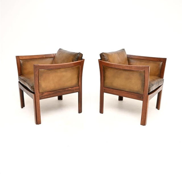CFC Silkeborg Vintage Danish Armchairs by Illum Wikkelso from CFC Silkeborg, 1960, Set of 2 For Sale - Image 4 of 14
