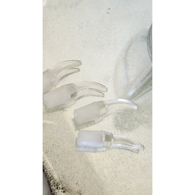 Vintage French Four-Section Glass Bar Decanter With Spouts For Sale - Image 17 of 18