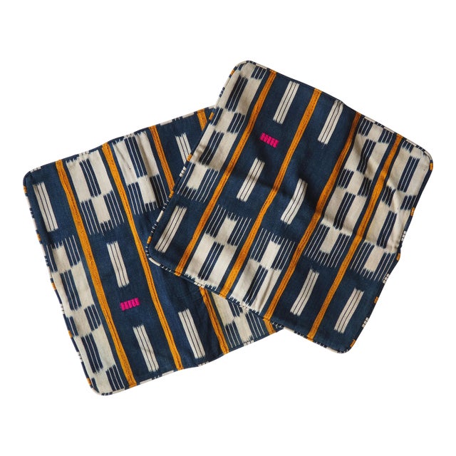 Antique African Cotton Cushion Covers - Set of 2 For Sale