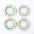 Hutscheneruther Mid 20th Century Set of 16 Turquoise & 24k Gilt Border Porcelain Dinner Plates by Hutschenreuther For Sale - Image 4 of 16