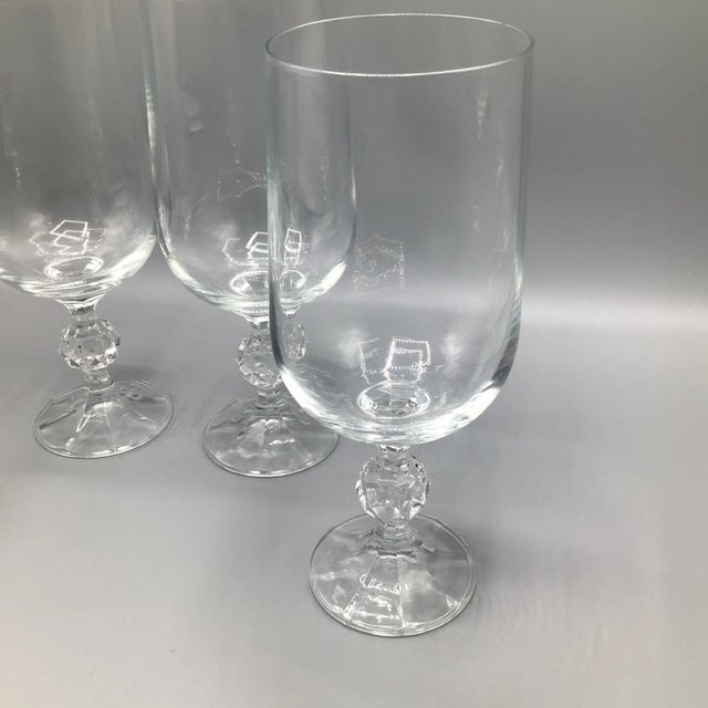 Bohemian Cut Crystal Ball Stem Goblets-Set of 4 For Sale - Image 9 of 13