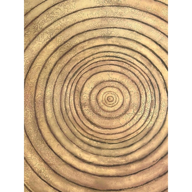 Metal Low Table Texturized Brass Top in the style of Ado Chale, France, 1970 For Sale - Image 7 of 16