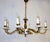 Gold Antique Brass Chandelier from Kaiser-Leuchten, 1920s For Sale - Image 8 of 10