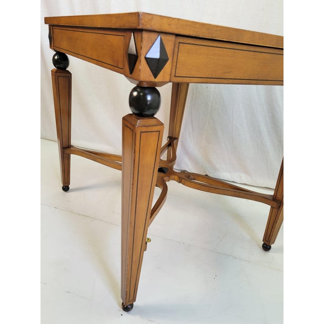 1940s Traditional Pair of Custom-Made American Maple , Bird's Eye Maple Tables For Sale - Image 10 of 11