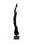 2020s Large Suar Wood Sculpture, Burnt Finish on Black Metal Stand, Modern Organic For Sale - Image 5 of 9
