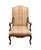 French Provincial Henredon Furniture Solid Mahogany Louis XV French Provincial Upholstered Accent Arm Chair For Sale - Image 3 of 14