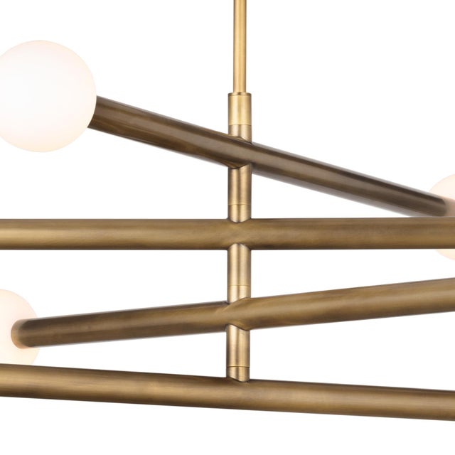 Traditional Regina Andrew Beaubien Steel Chandelier, Natural Brass For Sale - Image 3 of 6