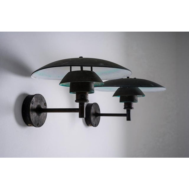 Louis Poulsen PH 4.5 Wall Lamps attributed to Poul Henningsen for Louis Poulsen, Denmark, 1980s, Set of 2 For Sale - Image 4 of 17