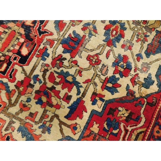 Persian Antique Persian Saruck Farahan Rug. 4'x 6'8" For Sale - Image 3 of 12