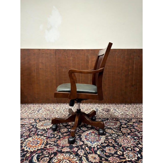 English Swivel Office Chair For Sale - Image 3 of 8