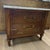 Mid century Thomasville white & gray marble top nightstand with brass tone hardware