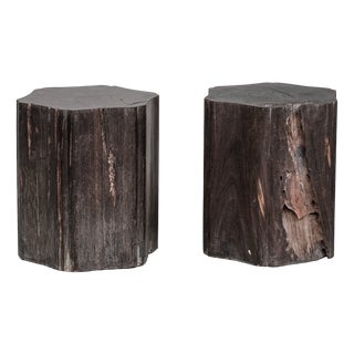 Vintage Wooden Side Tables, Belgium, 1950s, Set of 2 For Sale