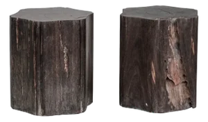 Vintage Wooden Side Tables, Belgium, 1950s, Set of 2