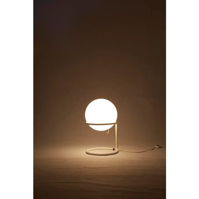 Large Mid-Century Glass Ball Floor Lamp from Glashütte Limburg For Sale - Image 4 of 7