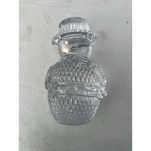 American Late 20th Century Crystal Snowman by Waterford For Sale - Image 3 of 3