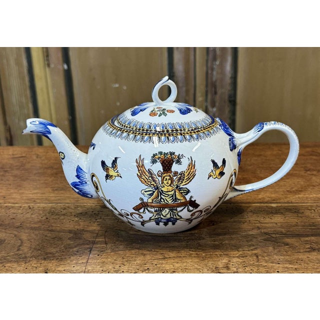 Gien Earthenware Tea and Coffee Service, 1800s, Set of 25 For Sale - Image 13 of 18