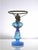 This Antique Blue Glass Kerosene Lamp is a refined design lamp manufactured around 1910. Oil lamp made of blue glass with...