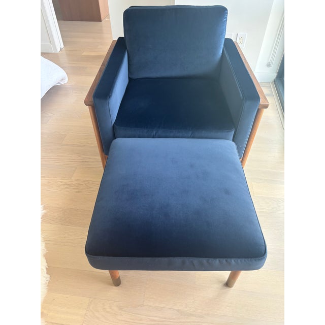 Interior Define Jason Wu for Interior Define Armchair and Ottoman For Sale - Image 4 of 8