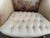 c.1900 French Marquise Gold Beech Velvet Loveseat For Sale - Image 6 of 13