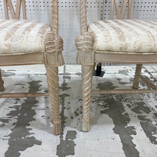 Italian 1970s Italian Style Rope Chairs- a Pair For Sale - Image 3 of 9