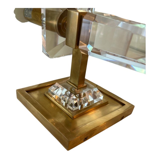 Metal Hollywood Regency Style Crystal and Brass Wall Sconces. Retails Over $500 Each. For Sale - Image 7 of 7