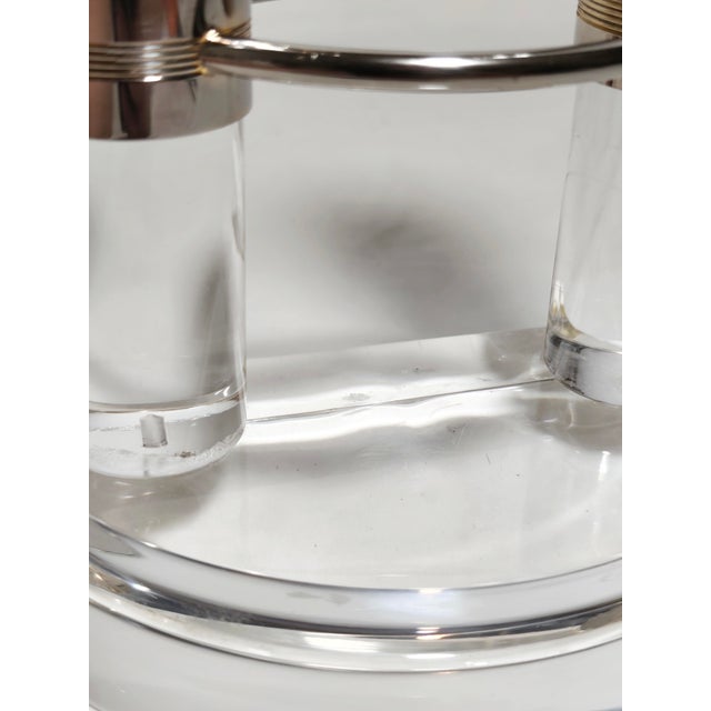 Vintage Spanish Acrylic and Metal Chandelier, 1970s For Sale - Image 4 of 9