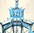 Exquisite Large Hand-Forged Iron Lantern – Verdigris Patina - 47” High X 24”Wide For Sale - Image 16 of 18