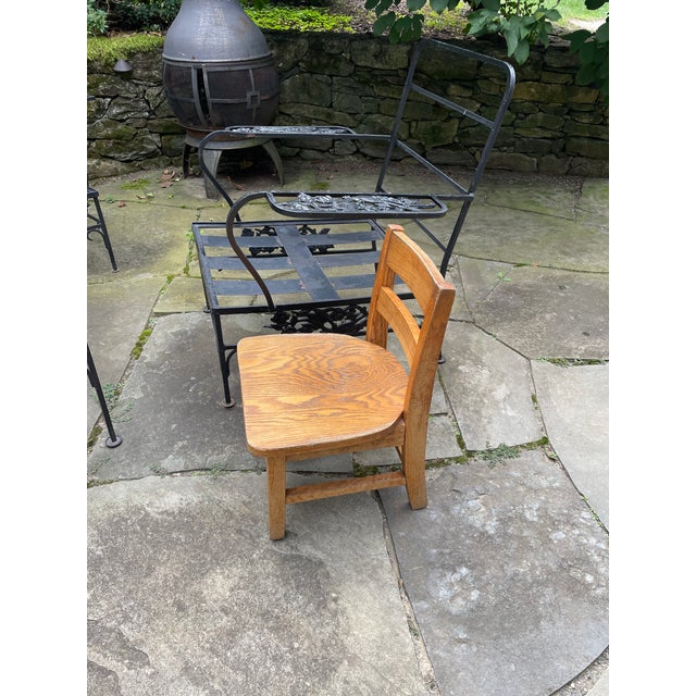 Vintage Oak Childs School Chair 1950's | Chairish