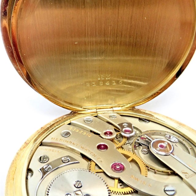 Tiffany & Co. Platinum Yellow Gold 18s Enamel Merimont Pocket Watch 1940 For Sale - Image 14 of 14