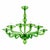 Mid-Century Modern Contemporary Italian Green Murano Style Glass Chandelier For Sale - Image 3 of 6